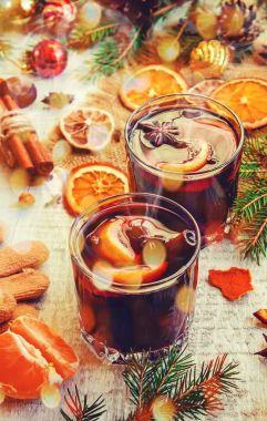 Noel içkisi. Seçici odak.