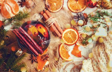 Noel içkisi. Seçici odak.