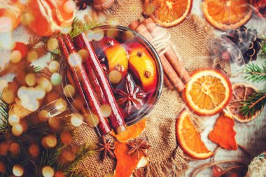 Noel içkisi. Seçici odak.