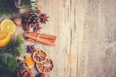 Noel arka plan. Seçici odak. 