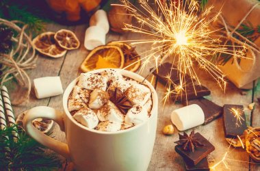 Noel içki. Seçici odak.