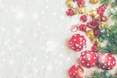 Noel arka plan. Seçici odak. 