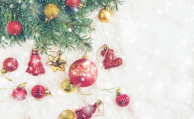 Noel arka plan. Seçici odak. 