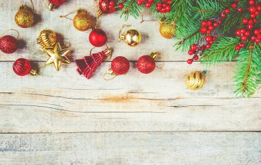 Noel arka plan. Seçici odak. 