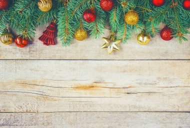 Noel arka plan. Seçici odak. 