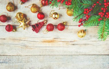 Noel arka plan. Seçici odak. 