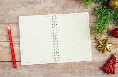 Noel Baba'ya mektup. Seçici odak.