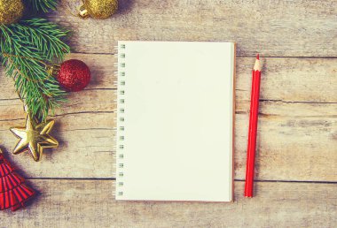 Noel Baba'ya mektup. Seçici odak.