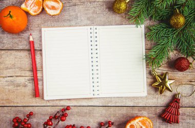 Noel Baba'ya mektup. Seçici odak.