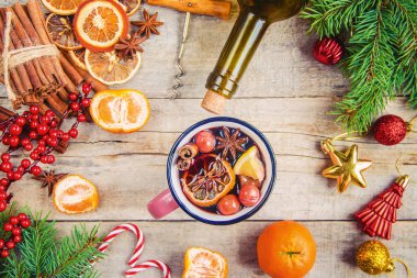 Noel içkisi. Seçici odak.