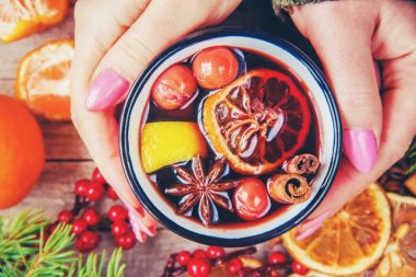 Noel içkisi. Seçici odak.