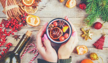 Noel içkisi. Seçici odak.