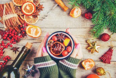 Noel içkisi. Seçici odak.