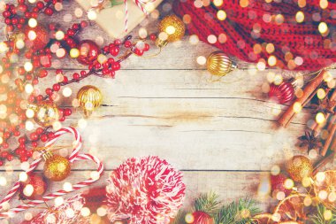 Noel arka plan. Seçici odak. 