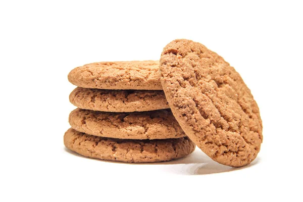 Oatmeal Cookies White Background Isolate Selective Focus — Stock Photo, Image