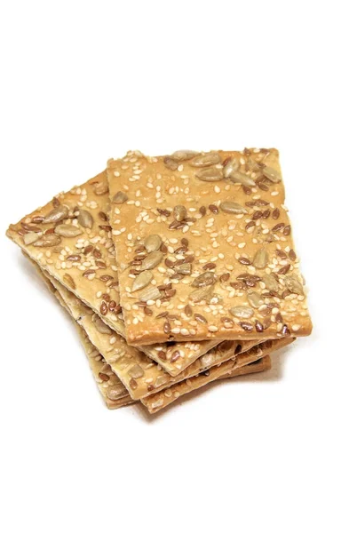 Cookies Seeds White Background Isolate Selective Focus — Stock Photo, Image