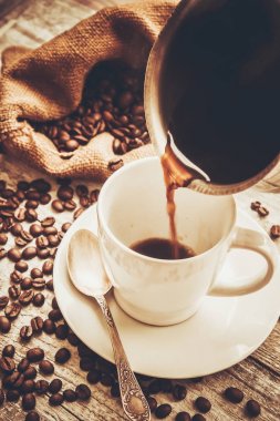 Kahve çekirdeği. Seçici odak.