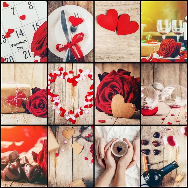 Collage Amore Romanticismo Focus Selettivo — Foto Stock