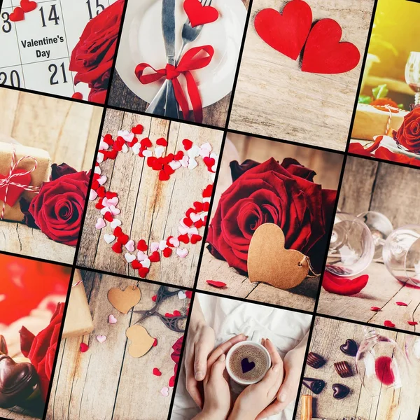 Colagem Amor Romance Foco Seletivo — Fotografia de Stock