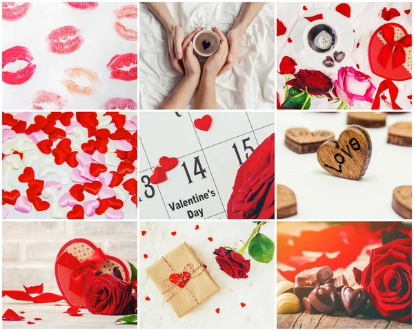 Collage Amor Romance Enfoque Selectivo — Foto de Stock