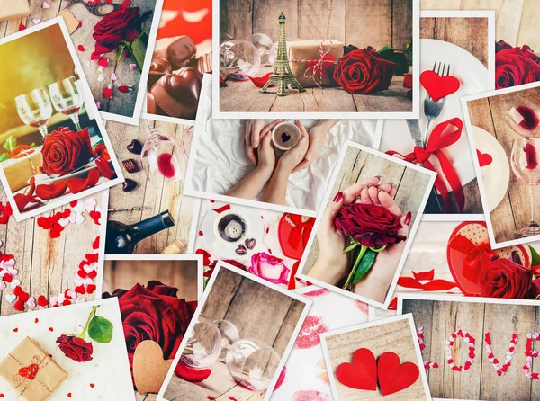 Colagem Amor Romance Foco Seletivo — Fotografia de Stock