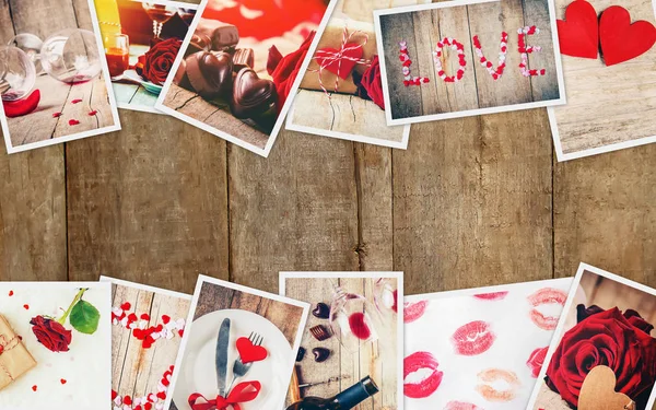 Collage Aus Liebe Und Romantik Selektiver Fokus — Stockfoto