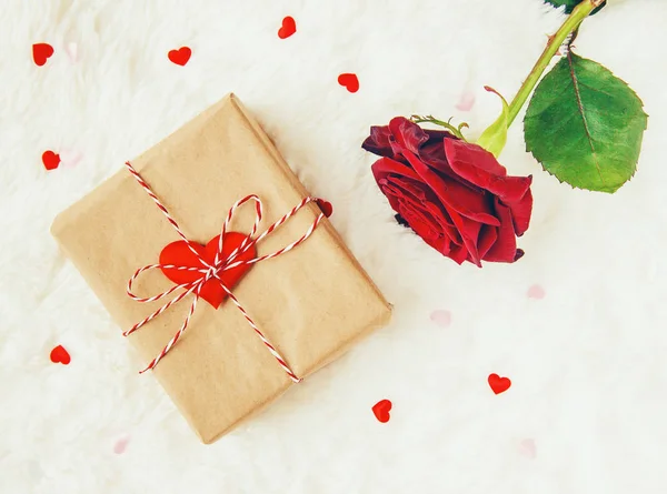 Fondo Amor Día San Valentín Enfoque Selectivo —  Fotos de Stock