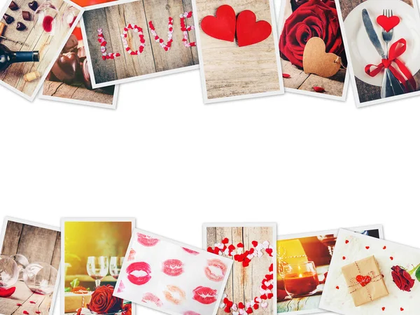 Collage Aus Liebe Und Romantik Selektiver Fokus — Stockfoto