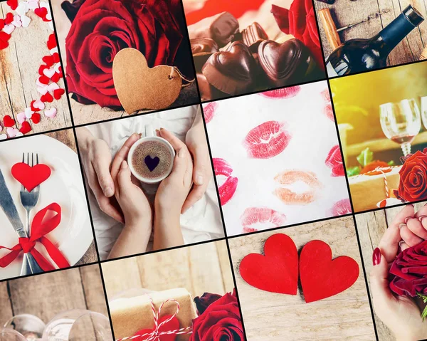 Collage Amor Romance Enfoque Selectivo — Foto de Stock
