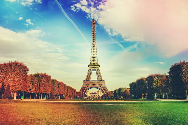 Paris Torre Eiffel Foco Seletivo — Fotografia de Stock