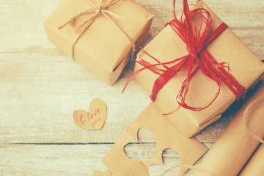 Sevgili için hediye. Seçici odak.