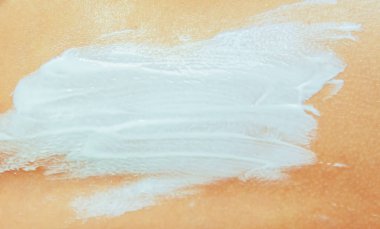 Yüz ve vücut kremi. Doku kozmetik. seçici odak. 