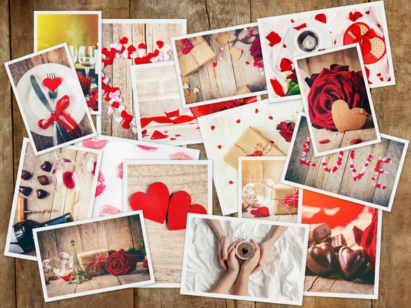 Collage Aus Liebe Und Romantik Selektiver Fokus — Stockfoto