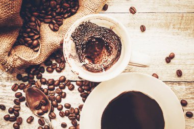 Kahve çekirdeği. Seçici odak.