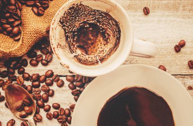 Kahve çekirdeği. Seçici odak.