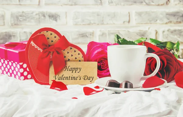 Feliz Día San Valentín Enfoque Selectivo —  Fotos de Stock