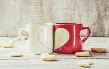 Bir fincan aşk. Seçici odak.  