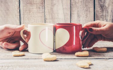 Bir fincan aşk. Seçici odak.  