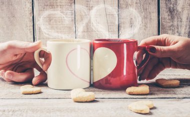 Bir fincan aşk. Seçici odak.  