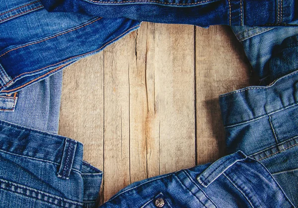 Jeans Stilvolle Kleidung Selektiver Fokus — Stockfoto