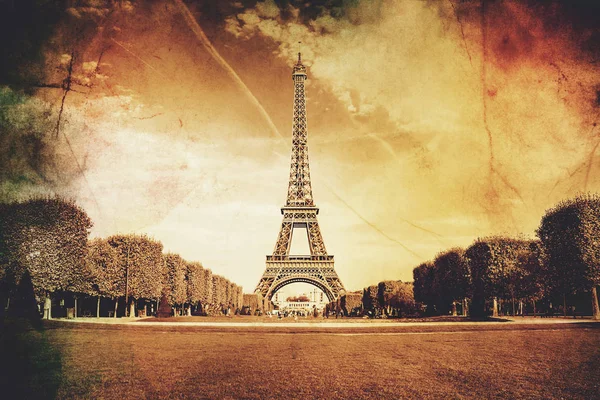 Torre Eiffel Vintage Foco Seletivo — Fotografia de Stock