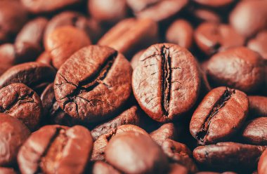 Kahve çekirdeği. Seçici odak.