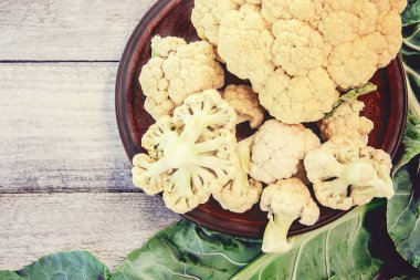 Karnabahar. Seçici odak. Gıda. 