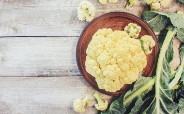 Karnabahar. Seçici odak. Gıda. 