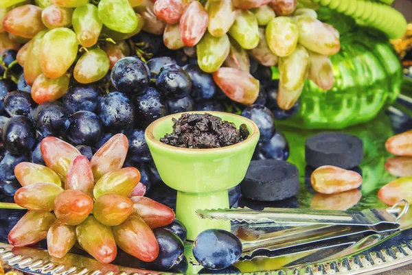 Hookah, tobacco flavor of the grapes. Selective focus.