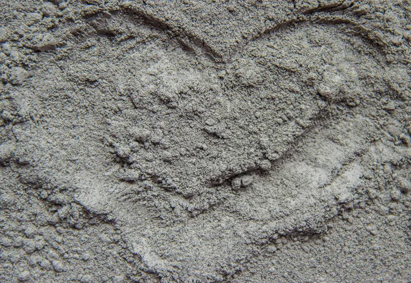 dry mask of clay powder. Selective focus.