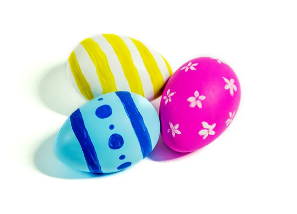 Perfect Easter Eggs Hand Made White Isolated Background Selective Focus — Stock Photo, Image