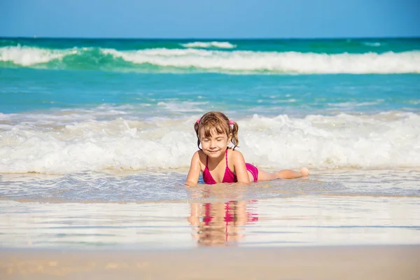 Criança Mar Foco Seletivo — Fotografia de Stock