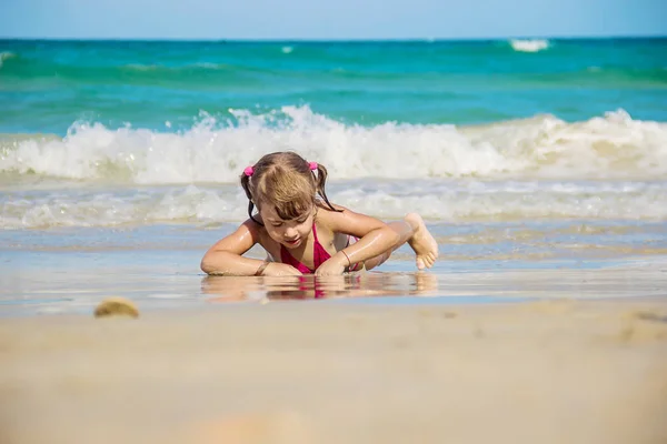 Criança Mar Foco Seletivo — Fotografia de Stock