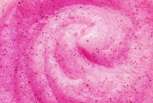 Textura Gel Cosmético Para Cara Cuerpo Color Rosa Enfoque Selectivo — Foto de Stock